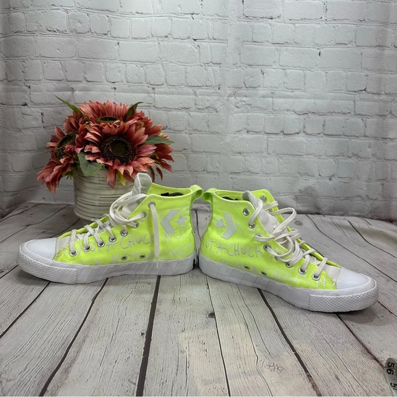 converse unt1tl3d not a chuck all star hi UNISEX kids sz 7 sneakers green colt - Picture 2 of 9